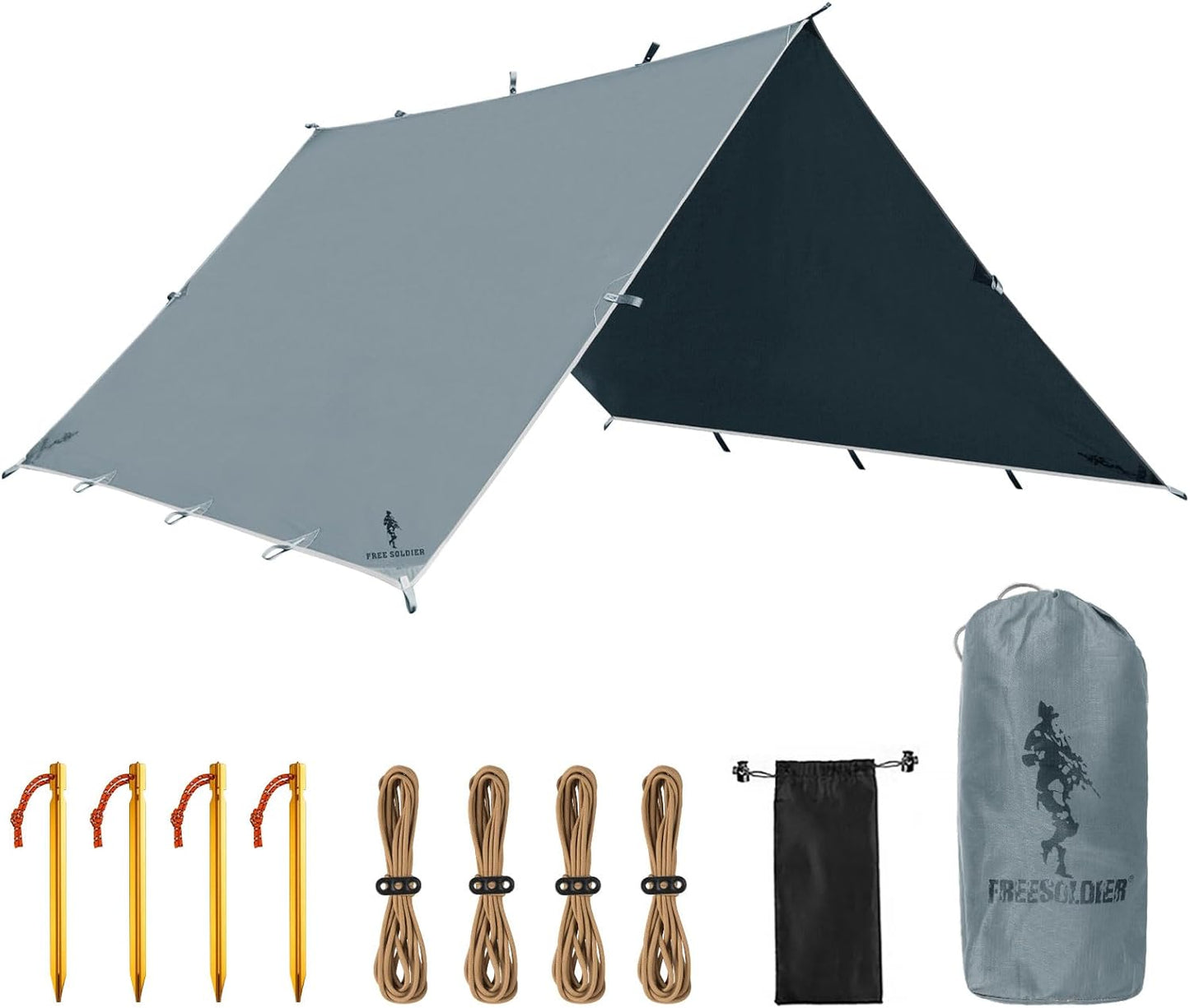 FREE SOLDIER Waterproof Camping Tarp for Outdoor Adventures