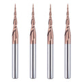 SpeTool Tapered Ball Nose End Mill 1/4 in Shank - Precision Engraving