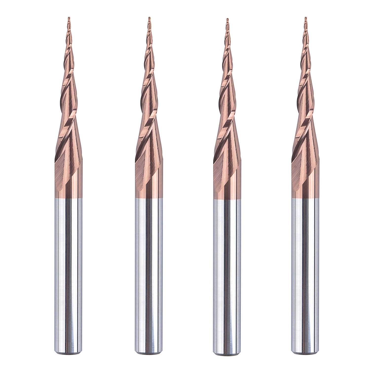 SpeTool Tapered Ball Nose End Mill Set for Precision Carving