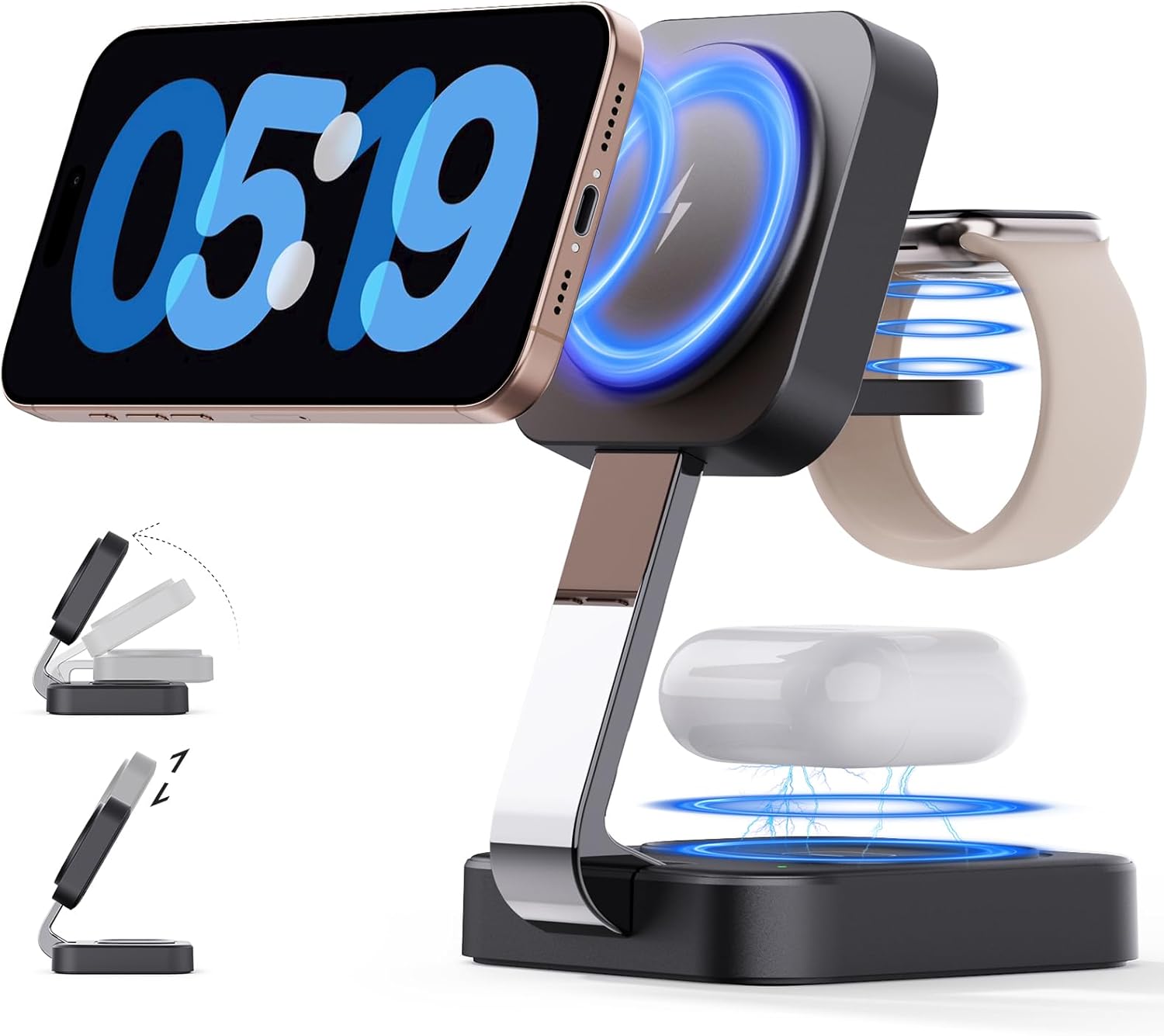RYND Magnetic 3-in-1 Charger Station - Fast Charge Anywhere!