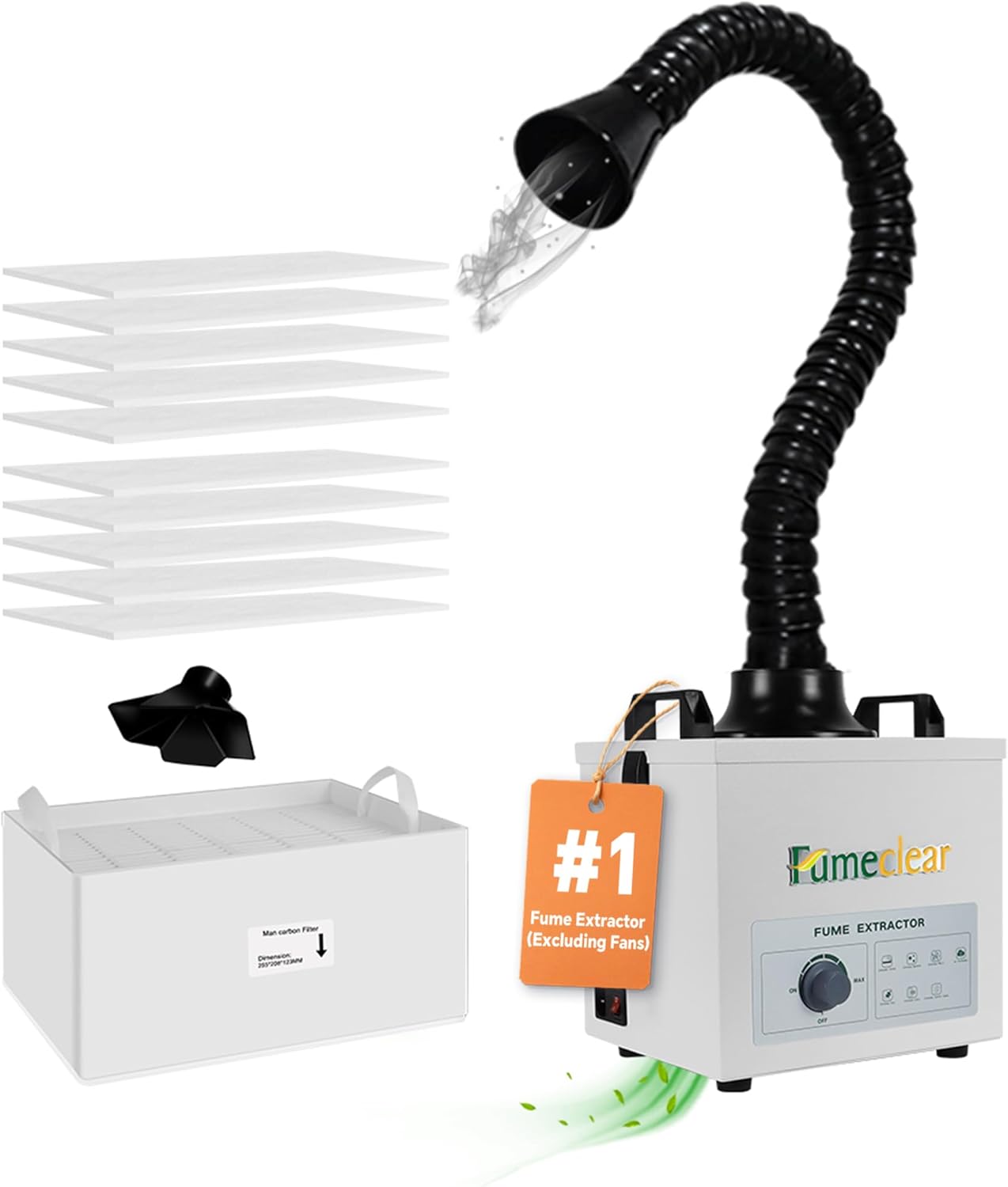 FumeClear Solder Fume Extractor with 3-Stage Filtration System