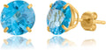 8mm Round 10k Gold Birthstone Stud Earrings for Stylish Women