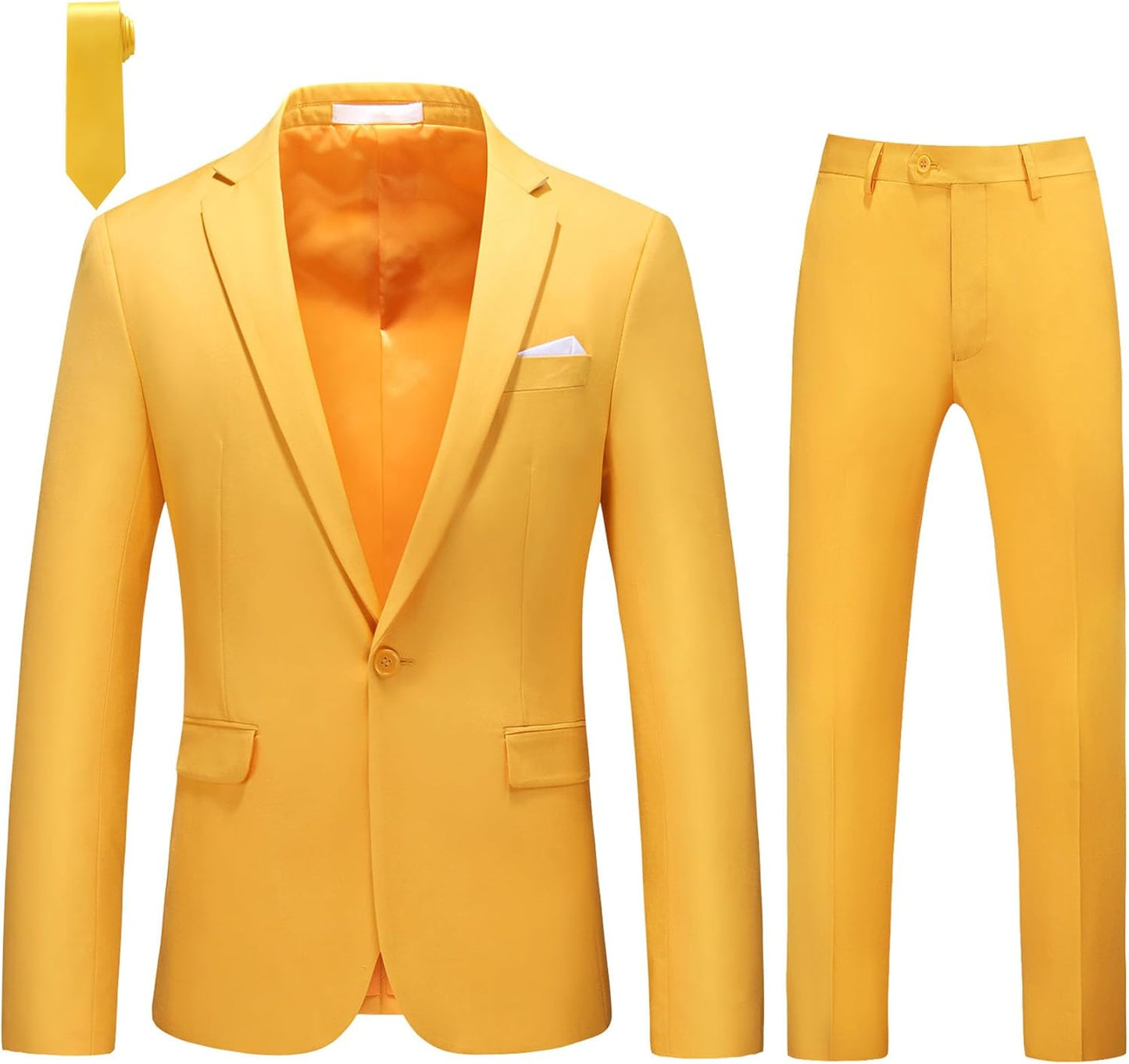 MOGU Men's Slim Fit Tuxedo Suit for Weddings and Formal Events