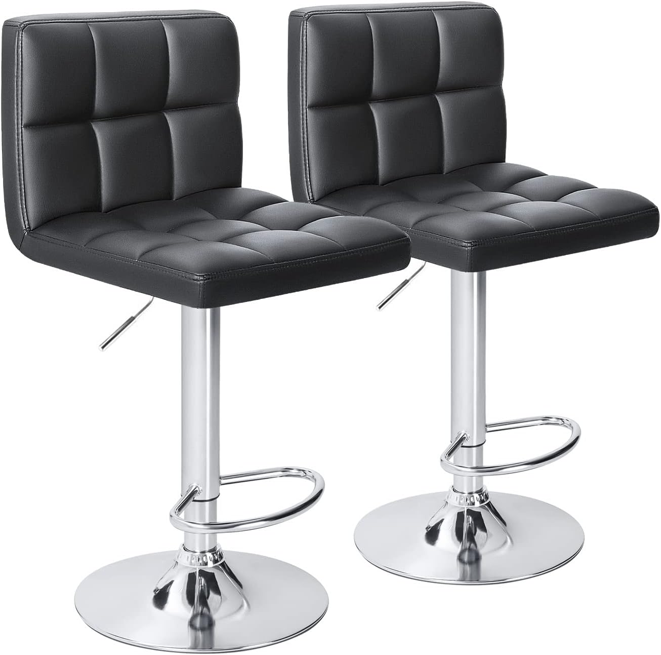 Homall Bar Stools Modern PU Leather Adjustable Swivel Design