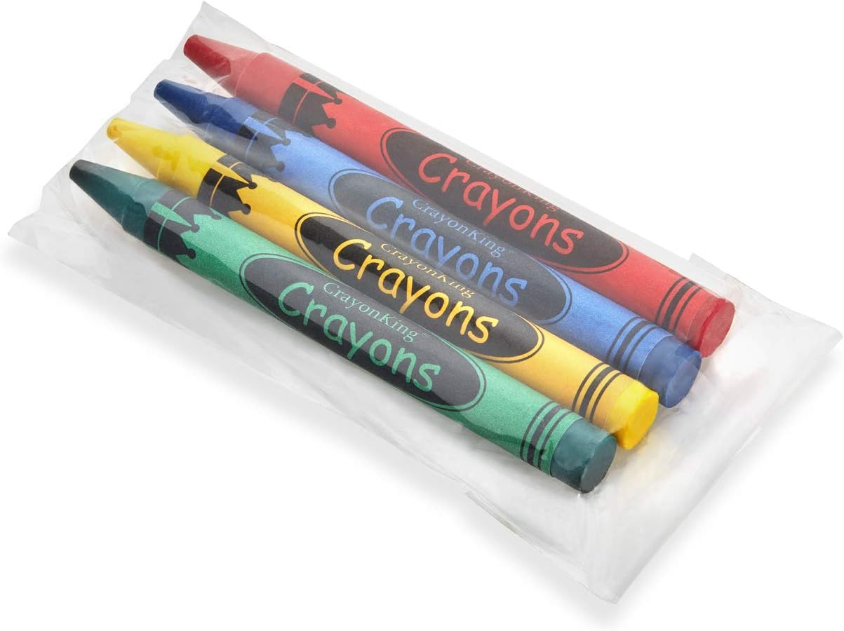 CrayonKing 250 Sets of 4-Packs Non-Toxic Crayons for Kids Fun