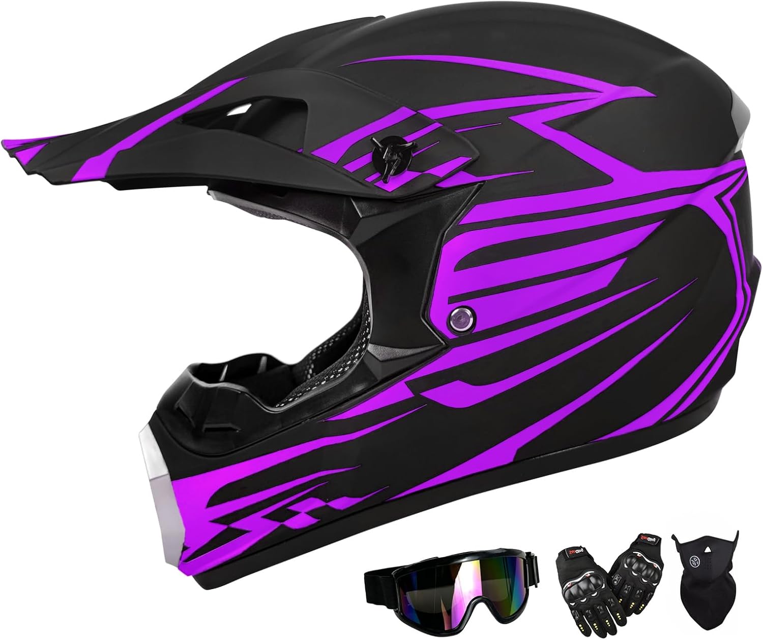 DOT Approved Youth Dirt Bike Helmet Set by TIANDU