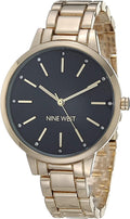 Nine West Women's Crystal Accented Bracelet Watch - Elegant Everyday