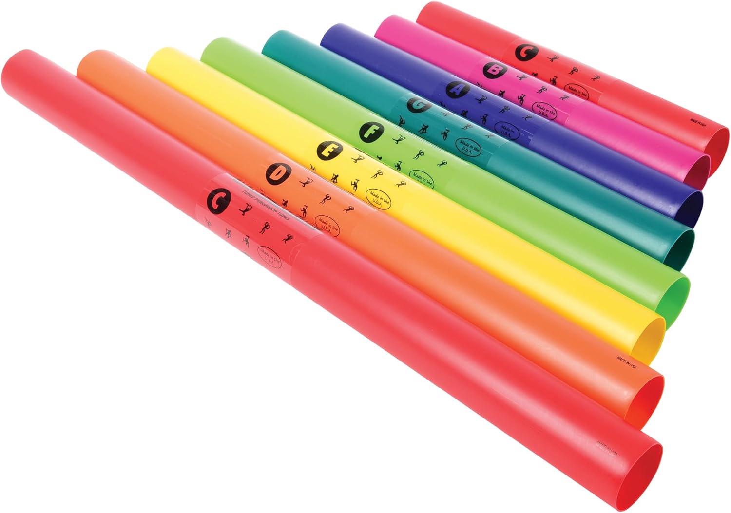 Boomwhackers Music Tubes Set of 8 for Kids - C to C Scale Fun