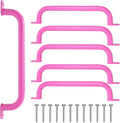 17 Inch Pink Metal Safety Handles 6-Pack for Playground Equipment