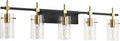 SOLFART 40.1 in Vintage Brass Bathroom Vanity Light - Classic Clear