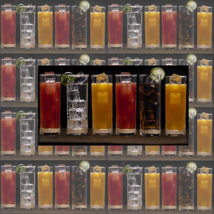 Premium Highball Glass Set of 48 - Elegant Tom Collins Glasses