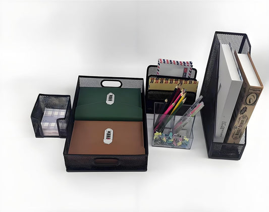 Efficient 5-Piece Desk Organizer Set - RHONZHAO