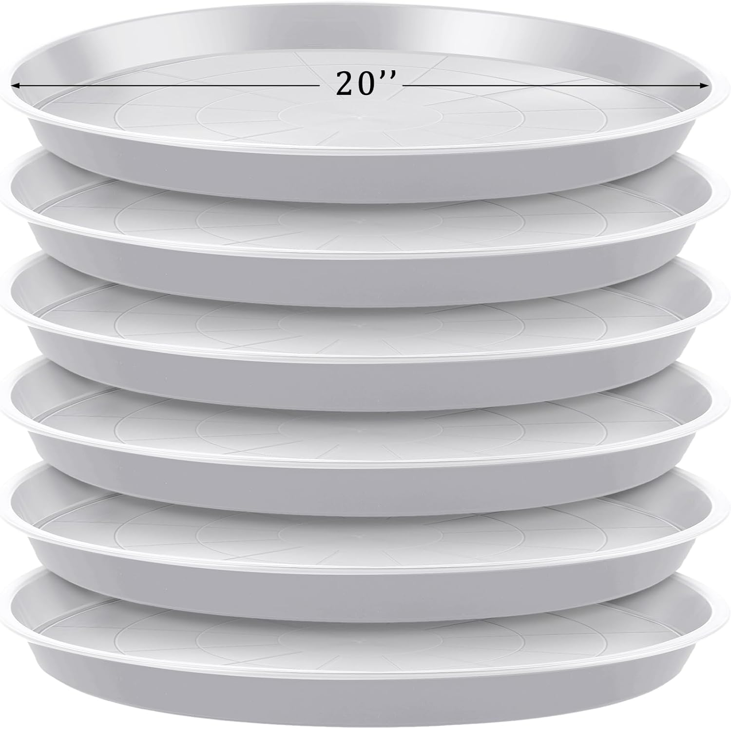 Eccliy 6 Pack Heavy Duty Plant Saucer for Indoor and Outdoor Use