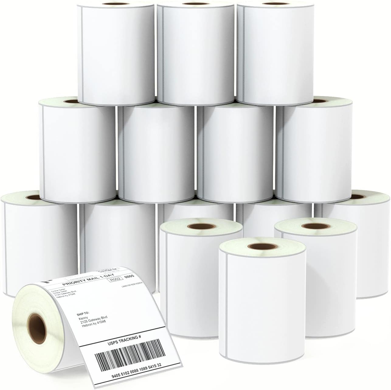 Premium 4x6 Shipping Labels for Zebra & Rollo - 16 Rolls, 4000 Labels