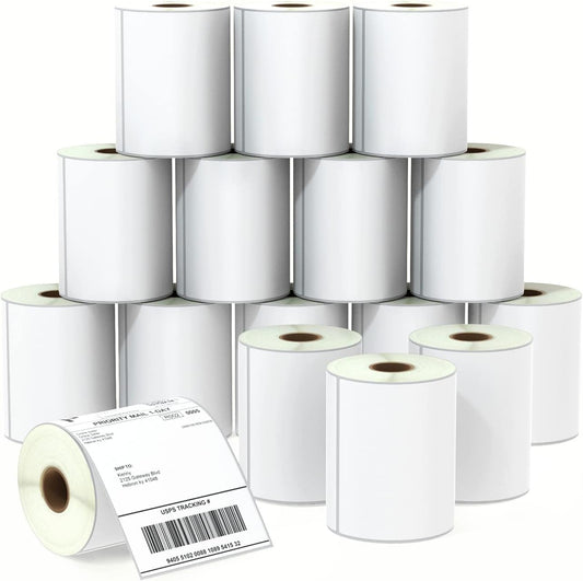 Premium 4x6 Shipping Labels for Zebra & Rollo - 16 Rolls, 4000 Labels