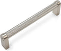5 Inch Brushed Satin Nickel Cabinet Handles 10 Pack - Knurled Pulls