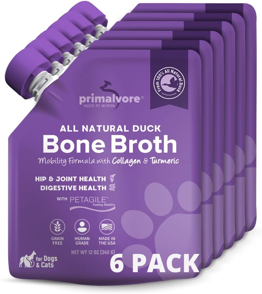 Primalvore Duck Bone Broth for Dogs & Cats - Mobility Formula