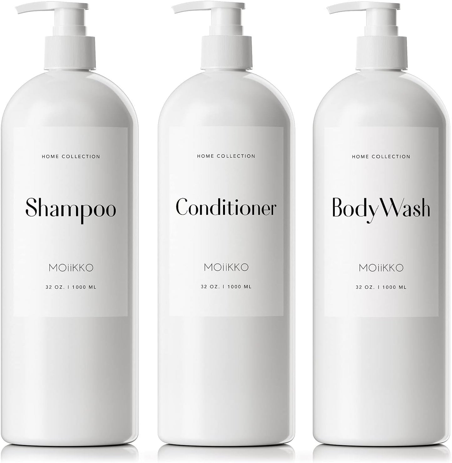 Set of 3 Refillable Dispenser Bottles - Organize Your Shower