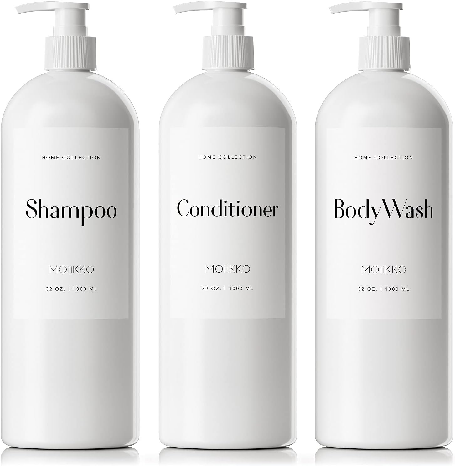 Set of 3 Refillable Dispenser Bottles - Organize Your Shower