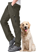Men's Waterproof Softshell Snow Pants - Insulated Fleece Lined