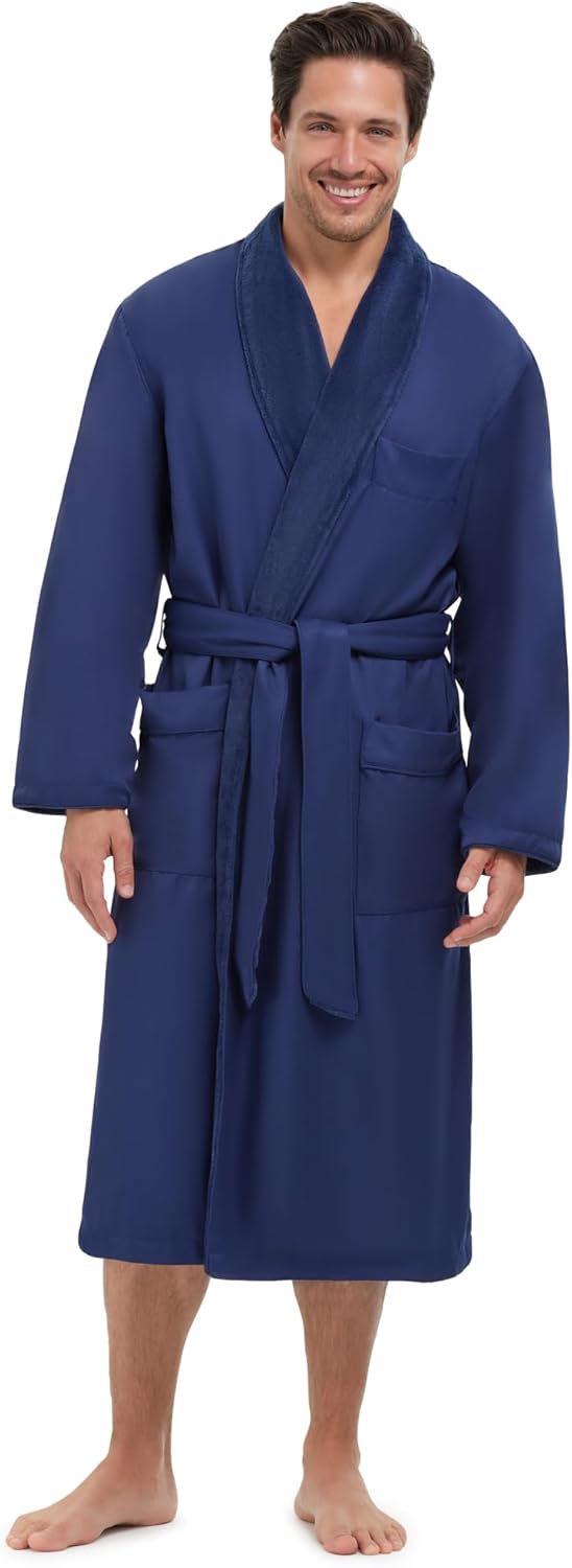 Plush Lined Microfiber Bath Robe for Women or Men - Luxury Spa
