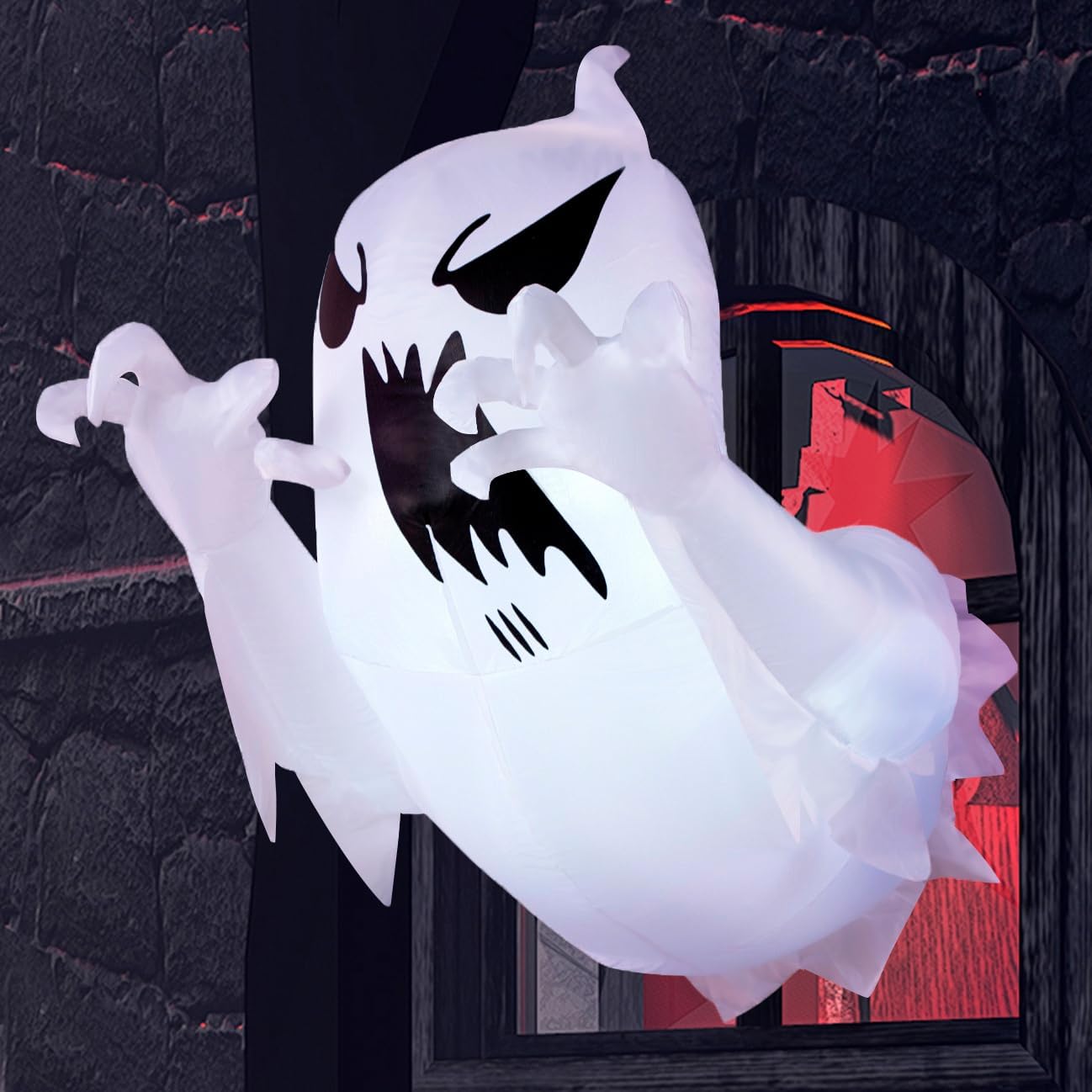 4.5 FT Halloween Inflatable Scary Ghost for Yard Decor