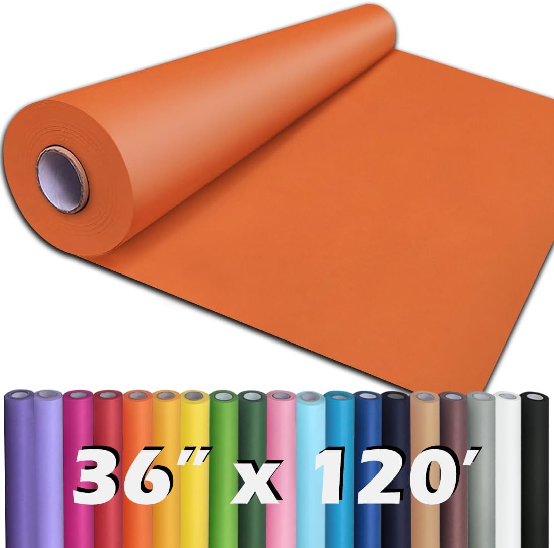 PerkHomy 36in x 120ft OrangeRed Kraft Paper Roll for Crafts