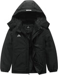 Kid's Ski Jacket Waterproof Winter Coat with Detachable Hood - Warm
