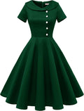 1950s Vintage Audrey Hepburn Cocktail Swing Dress - Classic Fit