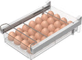 Large Refrigerator Drawer with Removable 28 Grid Egg Tray - Clear