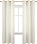 BGment Curtains 84 in Long Flax Linen Drapes - Light Filtering Privacy