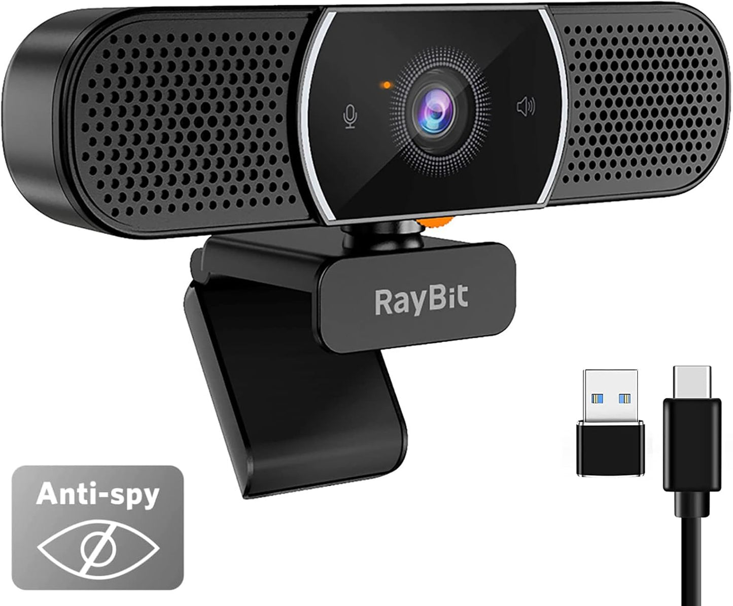 RayBit 2K Webcam with Mic & Speaker