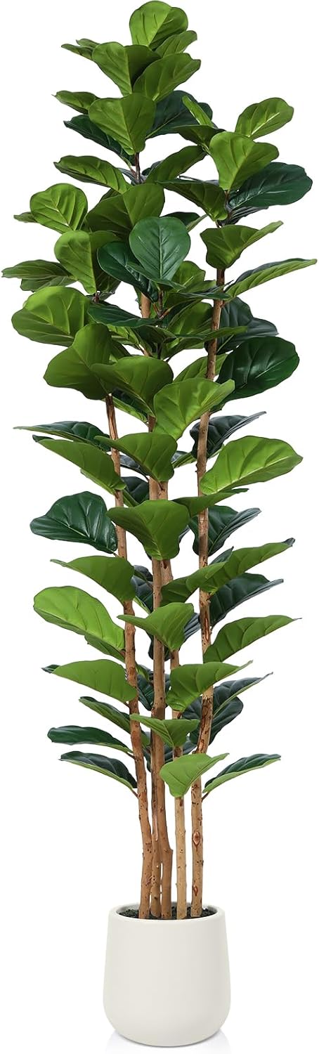 Artificial Fiddle Leaf Fig Tree for Home Decor, 7ft Tall