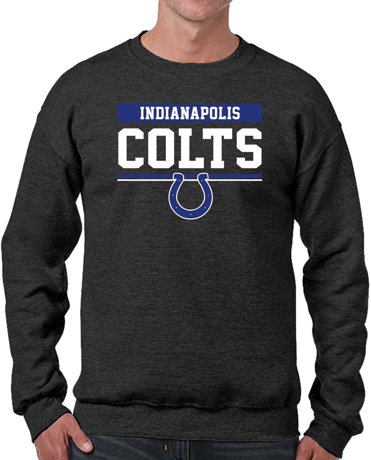 NFL Adult Long Sleeve Crewneck Sweatshirt for Colts Fans