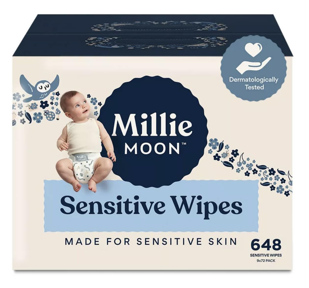 648 Count Sensitive Wipes for Gentle Cleansing