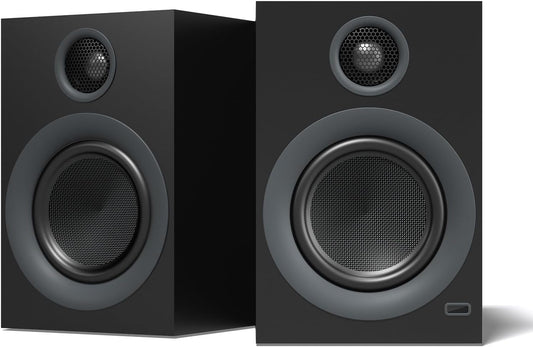 Immerse in HiFi Sound: 75W Bluetooth Bookshelf Speakers x2