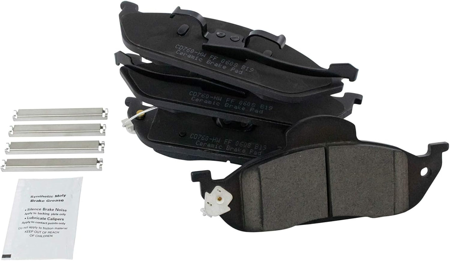 TRQ Front Brake Pads Ceramic for 1998-2005 Mercedes-Benz ML320