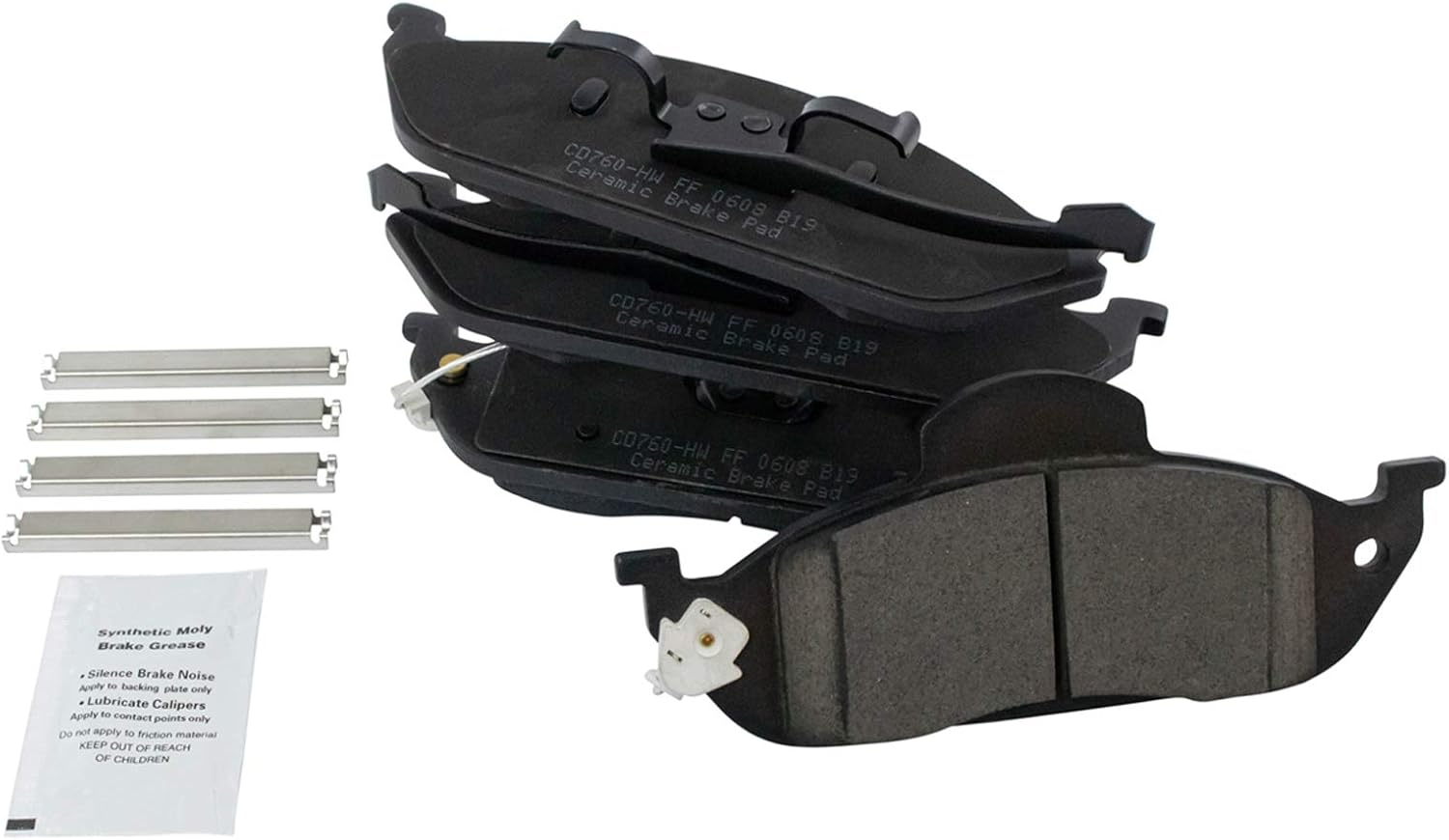 TRQ Front Brake Pads Ceramic for 1998-2005 Mercedes-Benz ML320