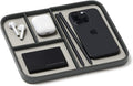 Nordik Leather Valet Tray - Sahara Gray - Stylish Bedside Catchall