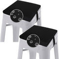 14x14 in Black Bar Stool Cushions Set of 2 - Waterproof Non-Slip Pads