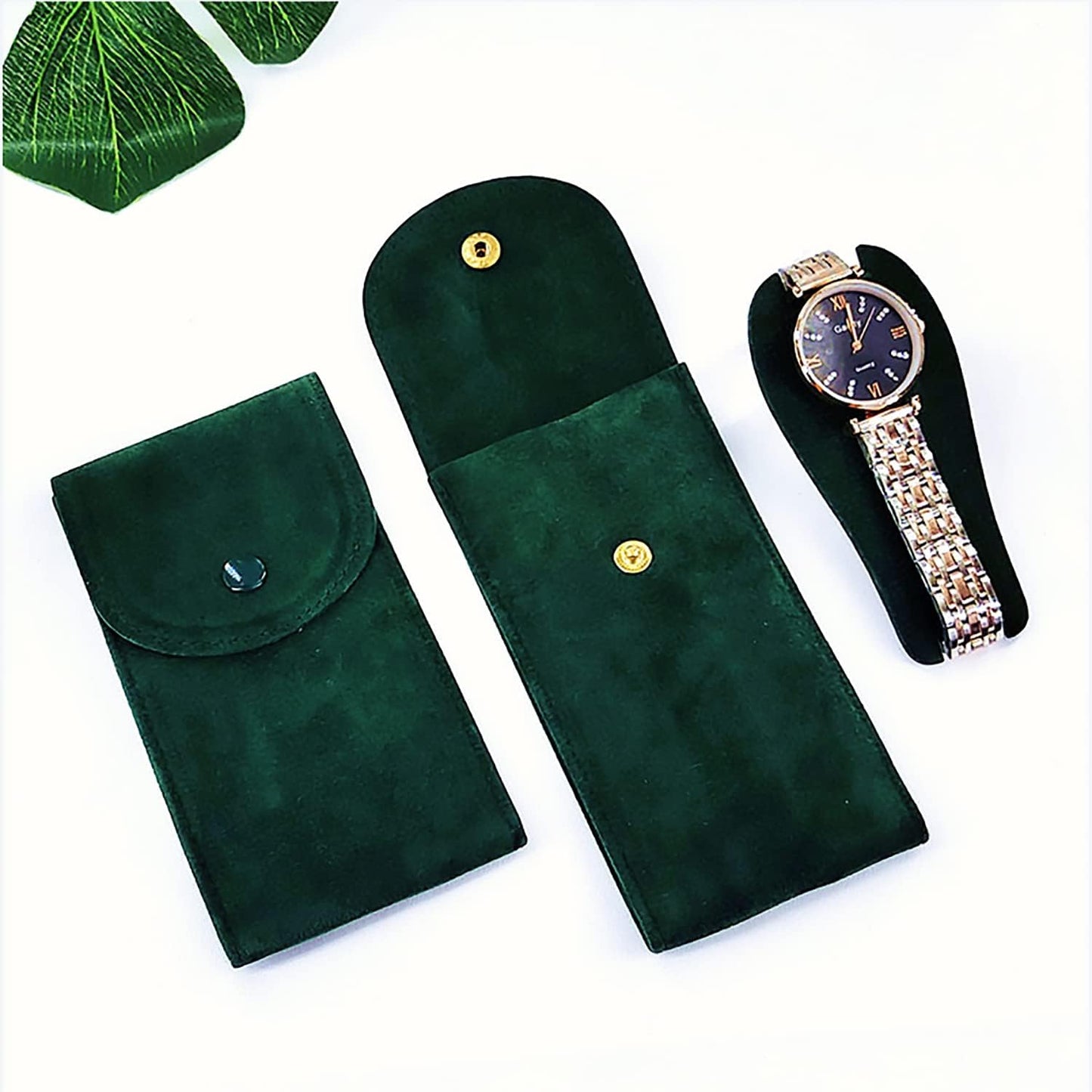 Portable Velvet Watch Organizer - 2 Pack