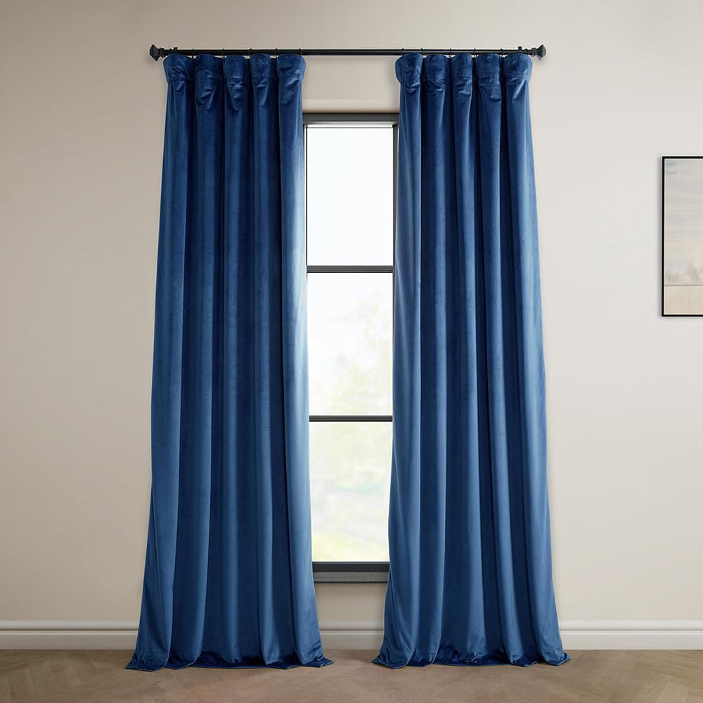 HPD Half Price Drapes Heritage Plush Velvet Curtains for Home
