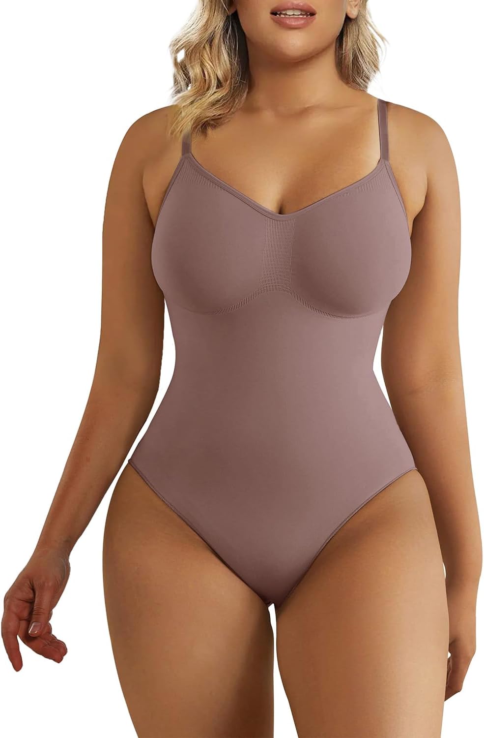 SHAPERX Women's Shapewear Bodysuit for Tummy Control and Comfort