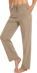 SANTINY Women's Cotton Sweatpants - Soft, Casual Open Bottom Pants