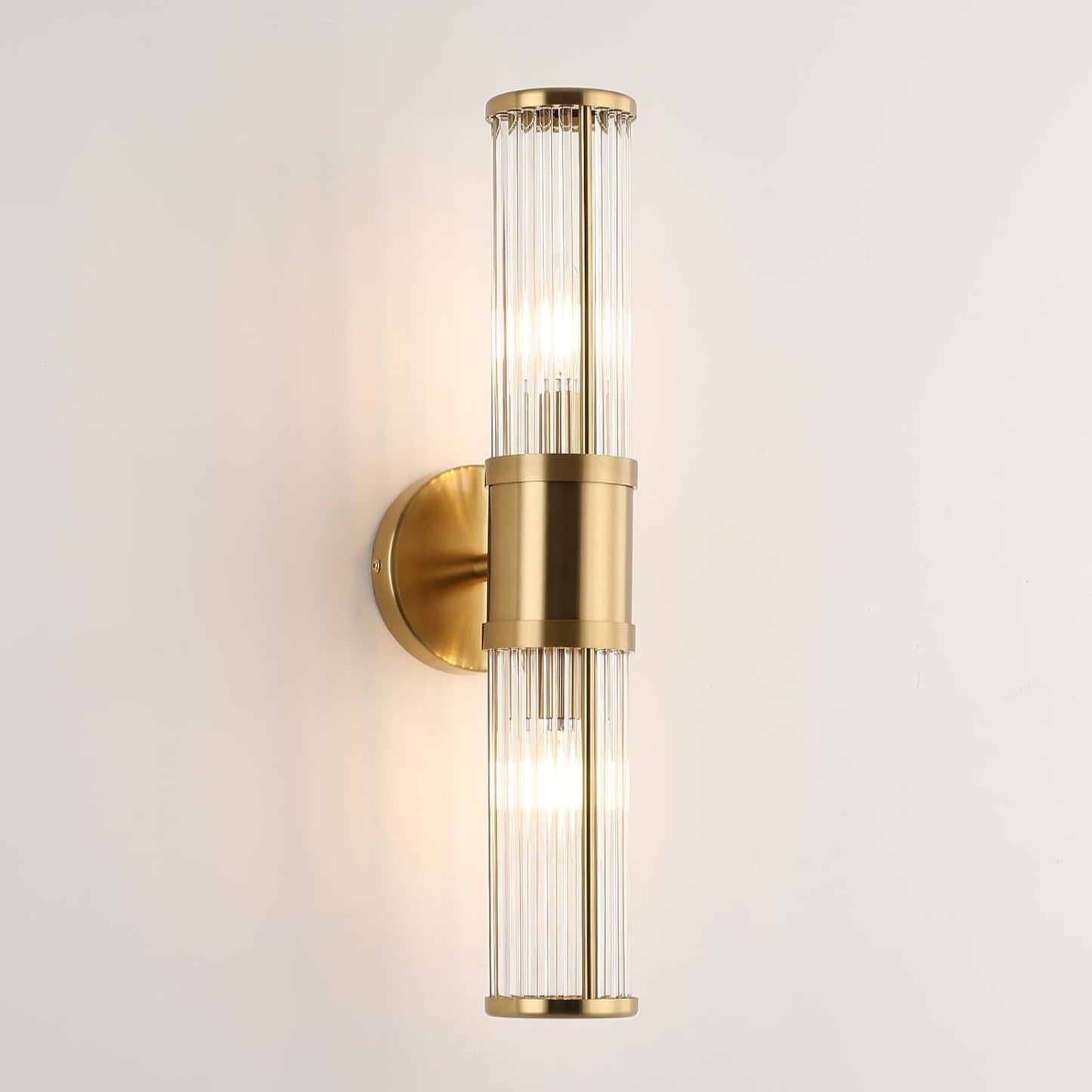 Glass Rods Wall Light Fixture for Elegant Bathroom Lighting