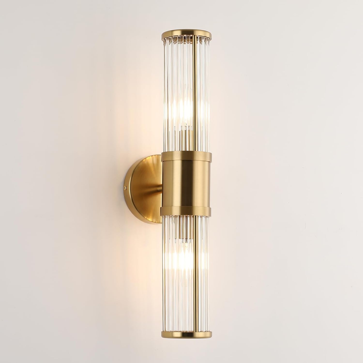 Glass Rods Wall Light Fixture for Elegant Bathroom Lighting
