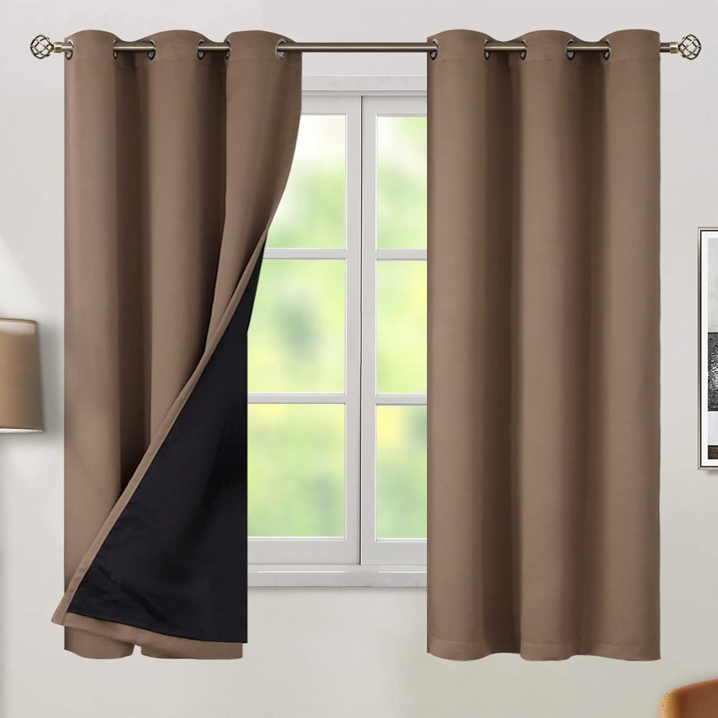 BGment Total Thermal Insulated Blackout Curtains for Bedroom