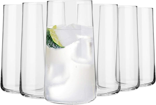 Krosno Tall Water Glasses Set of 6 for Everyday Use