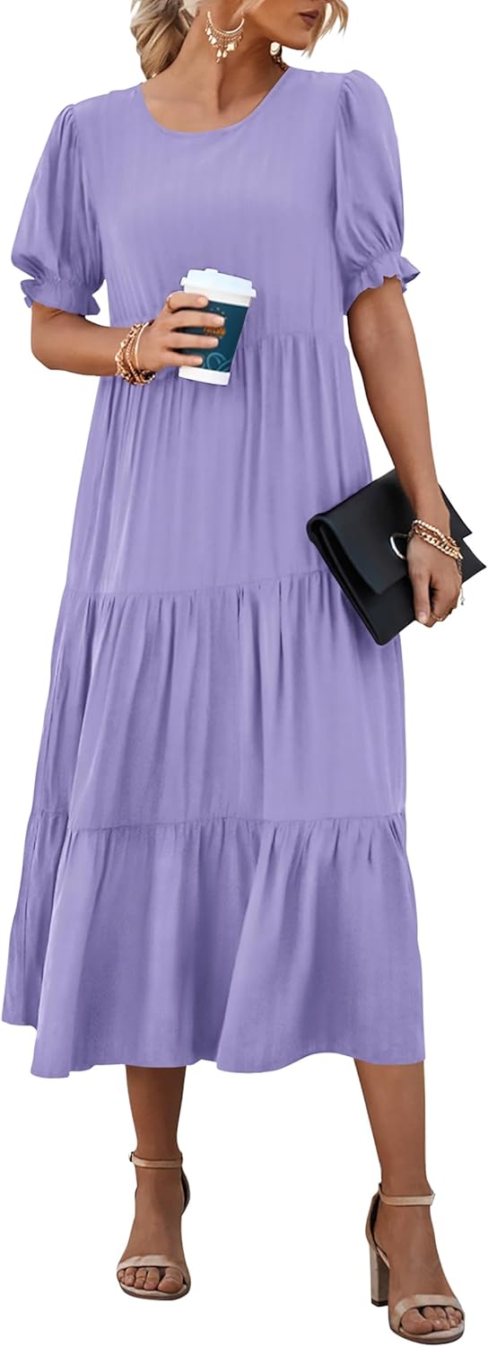PRETTYGARDEN Summer Dresses for Women: Floral Boho Midi Style