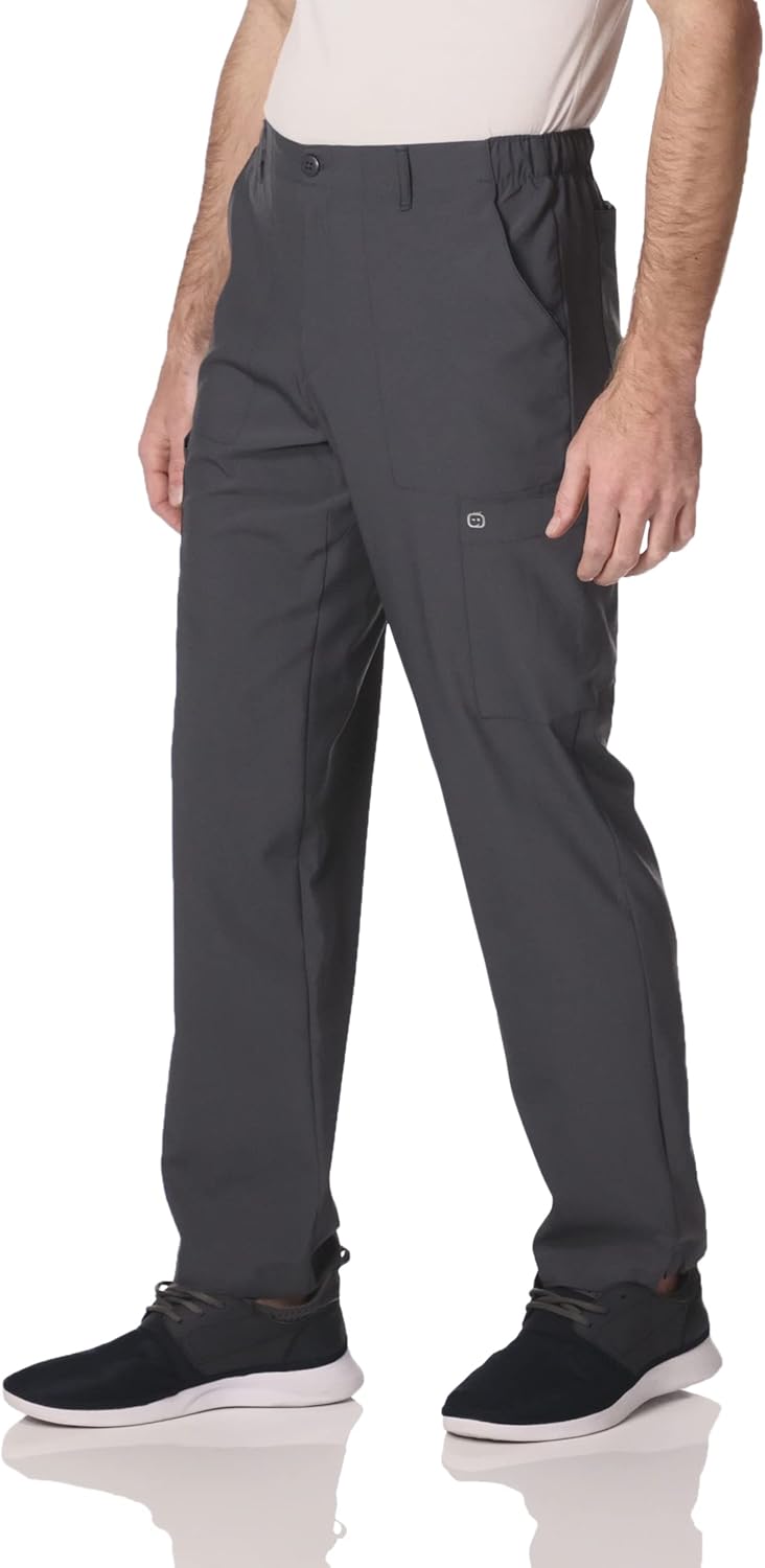 WonderWink Mens Flat Front Cargo Pant for Comfort and Style